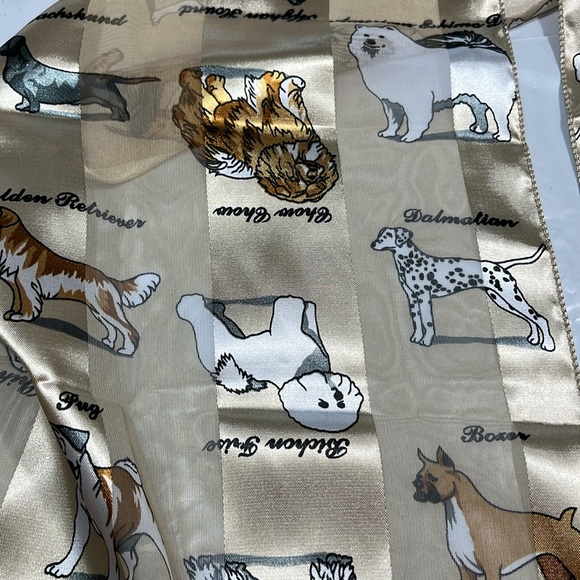 DOG silky LONG neck SCARF, lab retriever pug poodle CHOW hound terrier 13”x60” - Picture 5 of 9